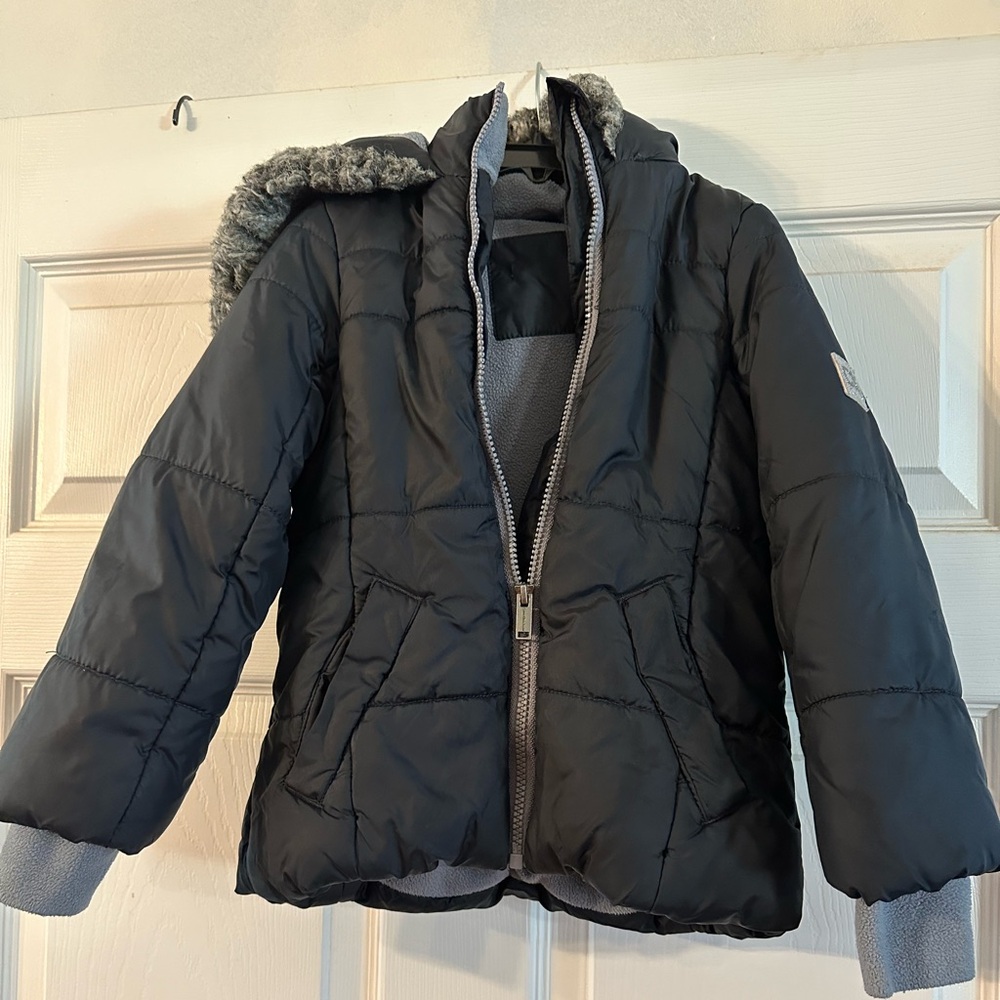 Calvin Klein Gently Used coat.  This coat is actually unisex. Sz.4. Silver blue.